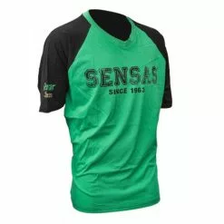 T-Shirt V Groen & Zwart -Sensas